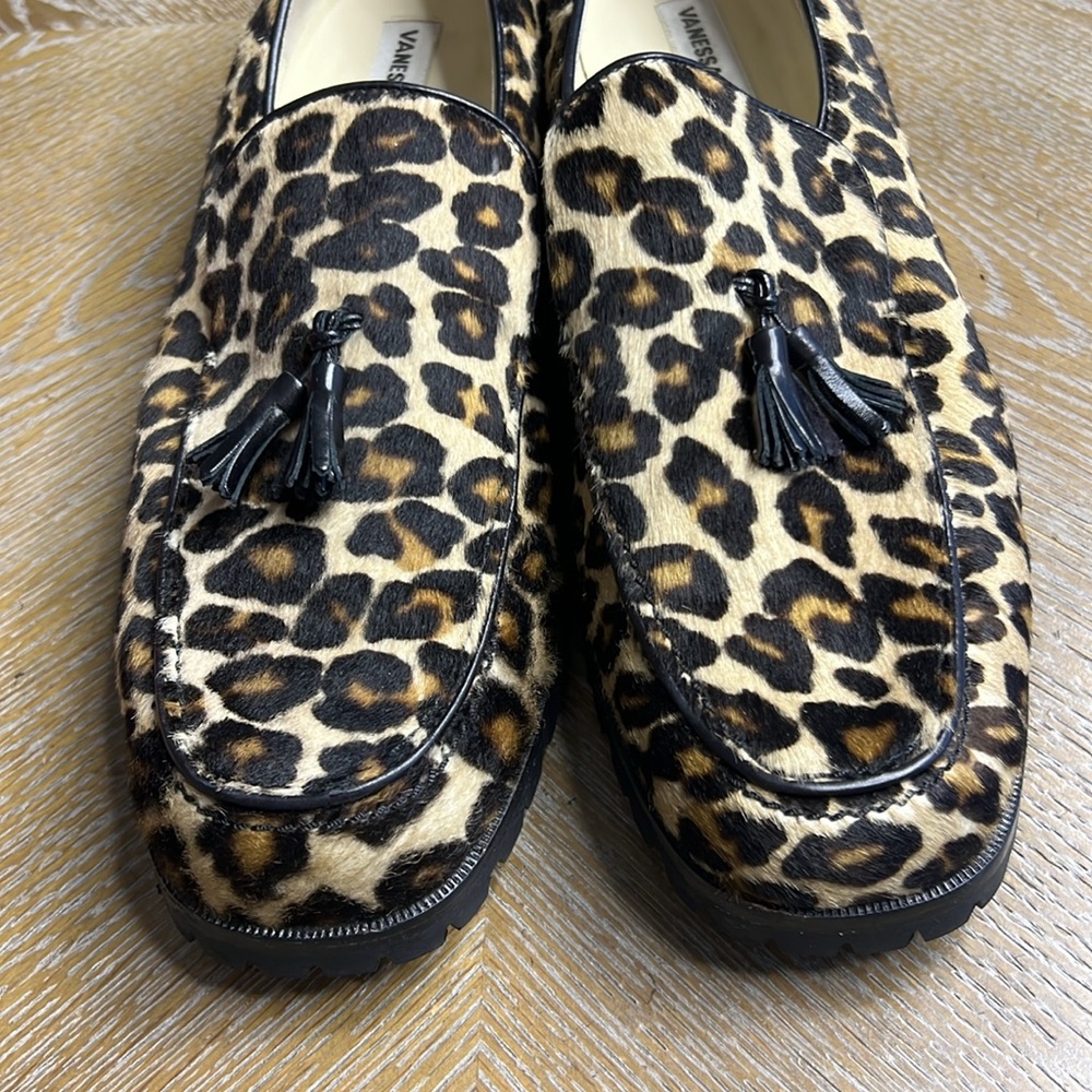 VANESSA NOEL Leopard Chunky Tassel Loafer 41.5 - Picture 3 of 11